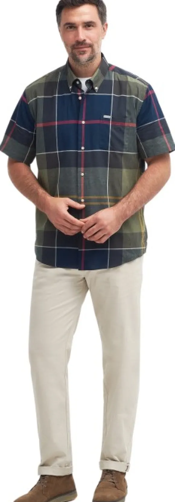 Barbour Douglas Relaxed Fit S/S Shirt lyhythihainen paita, Classic Tartan