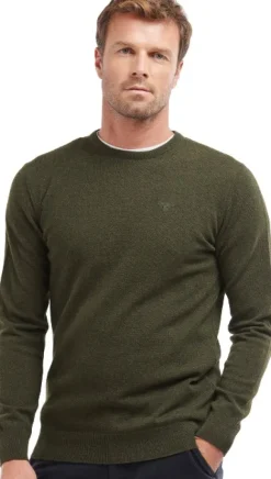 Barbour Essential Lambswool Crew Neck lampaanvillapaita, Seaweed