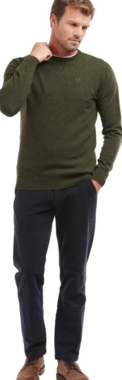 Barbour Essential Lambswool Crew Neck lampaanvillapaita, Seaweed