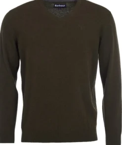Barbour Essential Lambswool V-Neck lampaanvillapaita, Seaweed