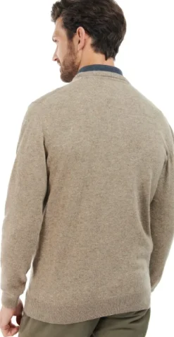 Barbour Essential Lambswool Crew Neck lampaanvillapaita, Fossil