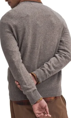 Barbour Essential Lambwool Crew villapaita, Dark Stone