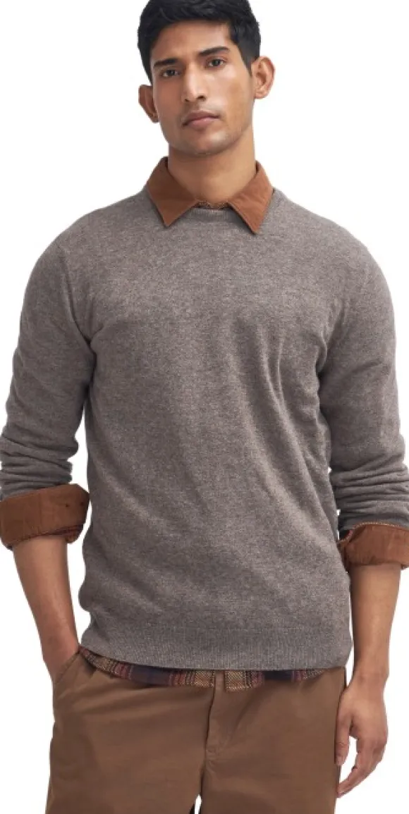 Barbour Essential Lambwool Crew villapaita, Dark Stone