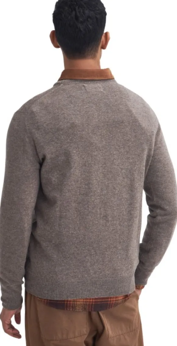 Barbour Essential Lambwool Crew villapaita, Dark Stone