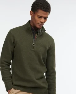Barbour Holden Half Zip villapaita, vihreä