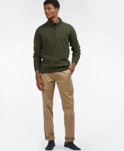Barbour Holden Half Zip villapaita, vihreä