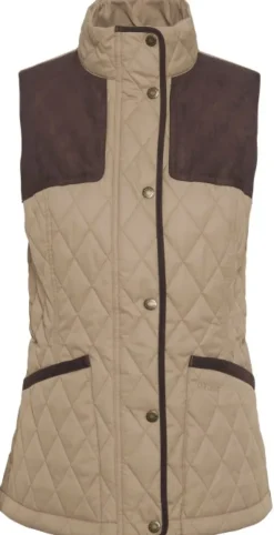 Barbour Keeper Wear Quilted Gilet naisten ampumaliivi, Military Brown