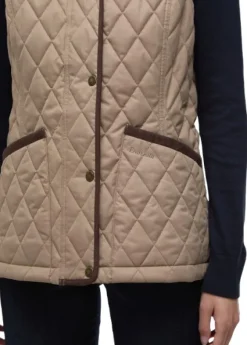 Barbour Keeper Wear Quilted Gilet naisten ampumaliivi, Military Brown