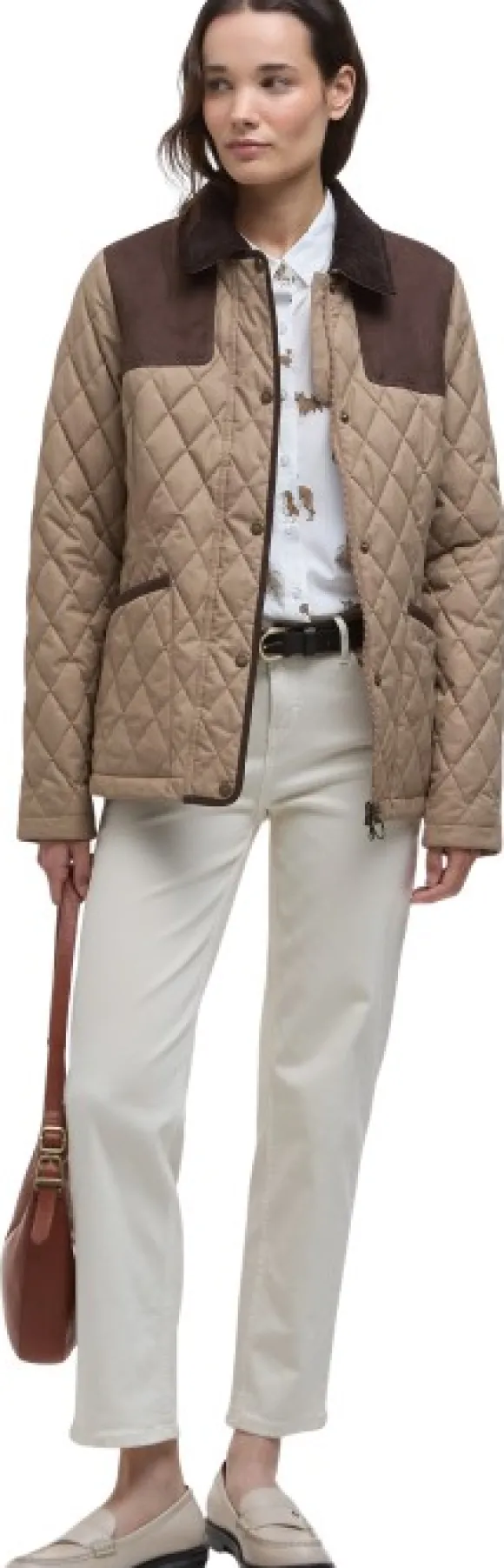 Barbour Keeper Wear Quilt naisten takki, Military Brown