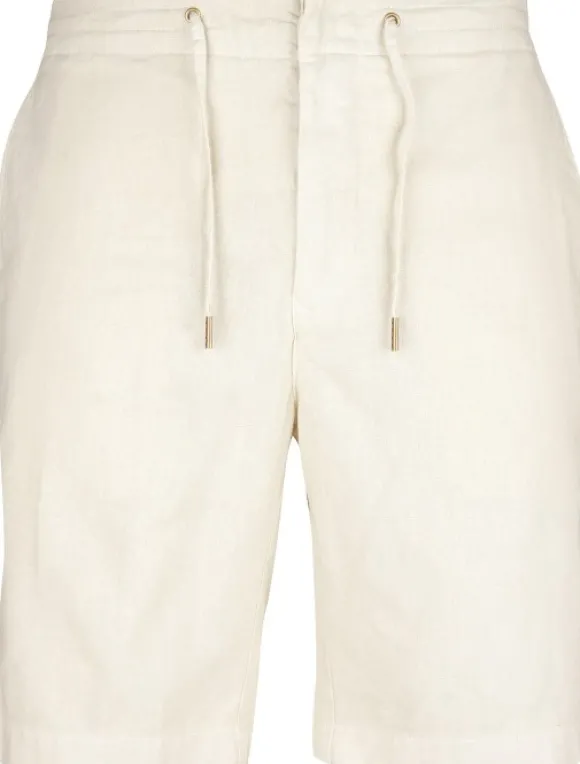 Barbour Linen Cotton Mix Short shortsit, Light Stone
