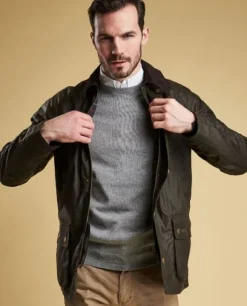 Barbour M's Ashby Wax Jacket Dark Olive