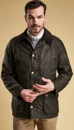 Barbour M's Ashby Wax Jacket Dark Olive