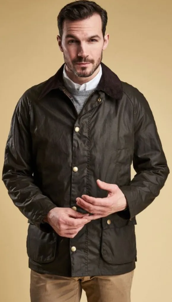 Barbour M's Ashby Wax Jacket Dark Olive