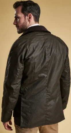 Barbour M's Ashby Wax Jacket Dark Olive