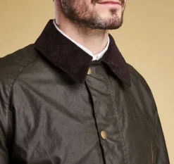 Barbour M's Ashby Wax Jacket Dark Olive