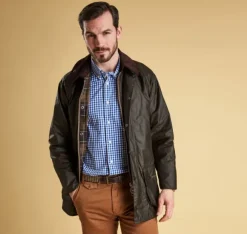 Barbour M's Classic Beaufort Wax Jacket Dark Olive