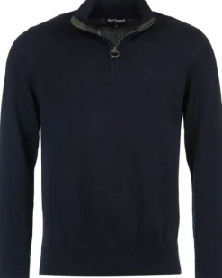 Barbour M's Cotton Half Zip Navy