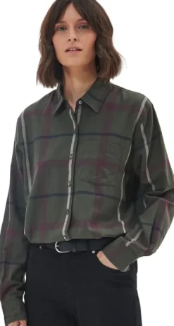 Barbour Oxer Check Shirt naisten paita, vihreä/musta