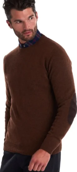 Barbour Patch Crew villapaita, ruskeapunainen