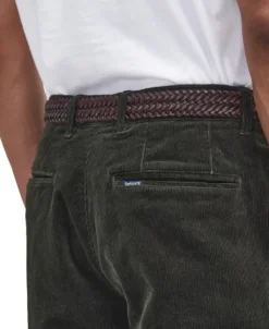 Barbour Stretch Tailored Fit housut, Corduroy Olive/Ancient