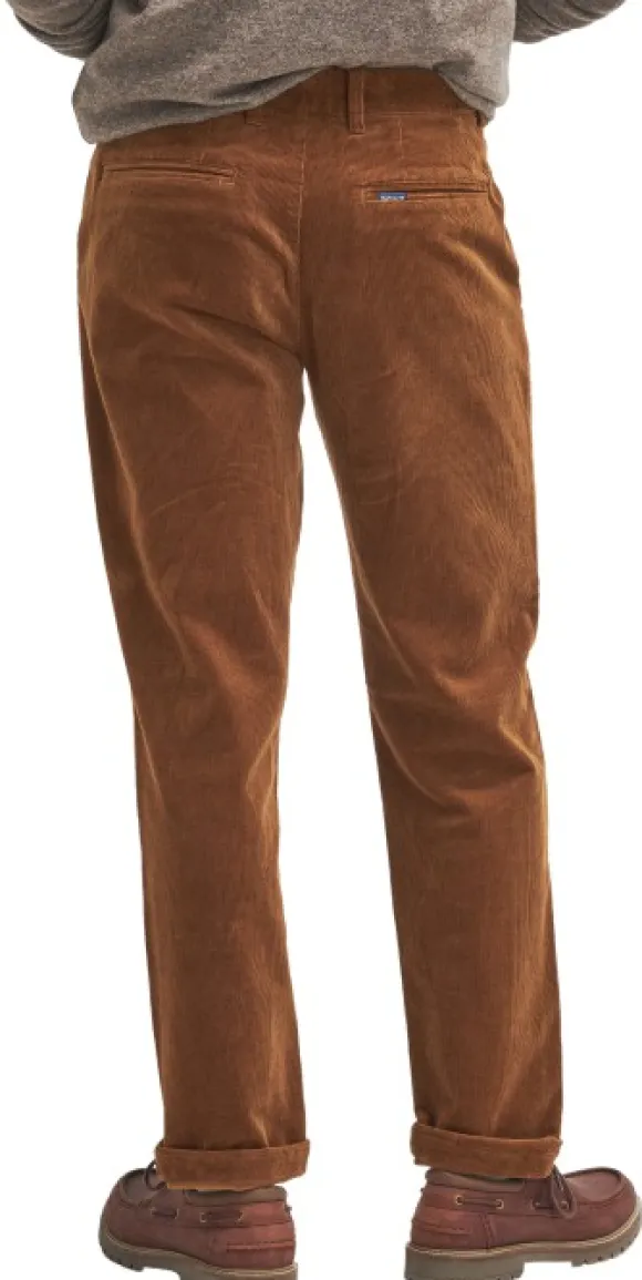 Barbour Stretch Tailored Fit housut, Corduroy Dark Honey