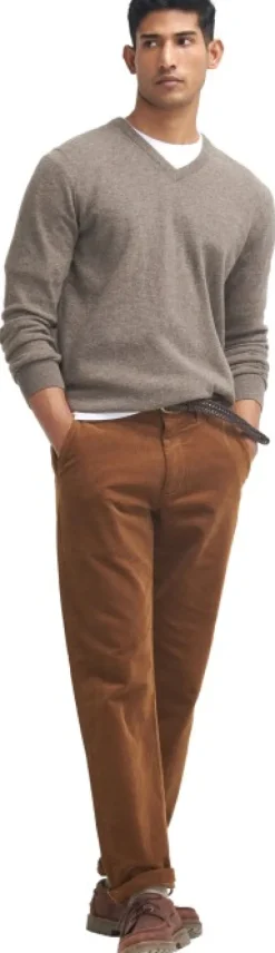 Barbour Stretch Tailored Fit housut, Corduroy Dark Honey