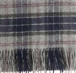 Barbour Tartan Lambswool Scarf villahuivi, Black Slate Tartan