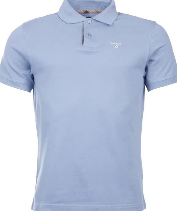 Barbour Tartan Pique Polo Shirt paita, Sky Marl
