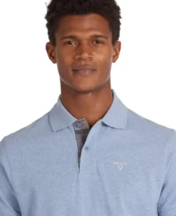 Barbour Tartan Pique Polo Shirt paita, Sky Marl