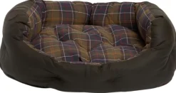 Barbour Wax/Cotton Dog Bed 30'' Classic/Olive