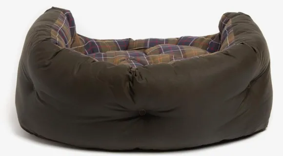 Barbour Wax/Cotton Dog Bed 30'' Classic/Olive
