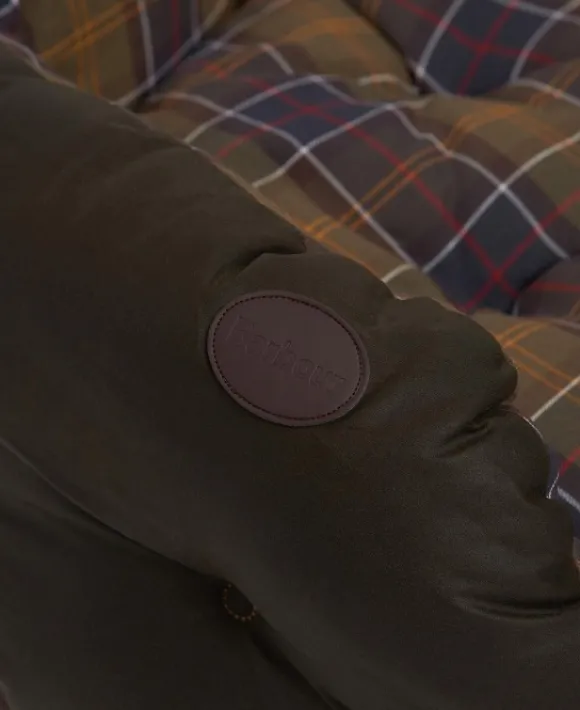 Barbour Wax/Cotton Dog Bed 30'' Classic/Olive