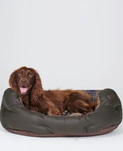 Barbour Wax/Cotton Dog Bed 30'' Classic/Olive