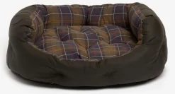 Barbour Wax/Cotton Dog Bed 30'' Classic/Olive
