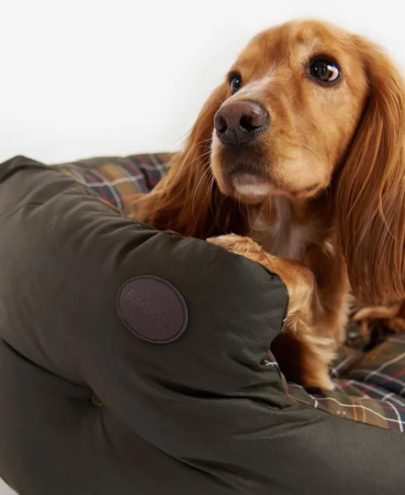 Barbour Wax/Cotton Dog Bed 35'' Classic/Olive