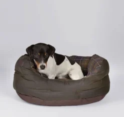 Barbour Wax/Cotton Dog Bed 24'' Classic/Olive