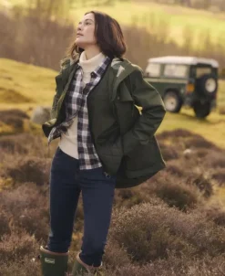 Barbour W's Dallas Waterproof Jacket Olive/Ancient Tartan