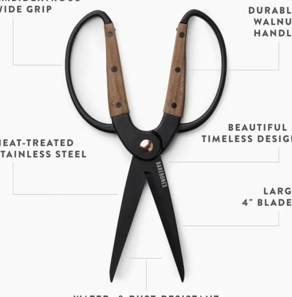 Barebones Garden Scissors Small puutarhasakset, Wallnut