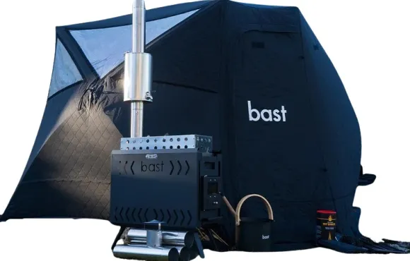 Bast Sauna Näver Delux Bastutält & Kamin 4-6 p