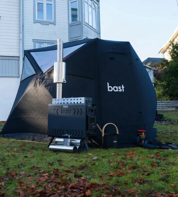 Bast Sauna Näver Delux Bastutält & Kamin 4-6 p