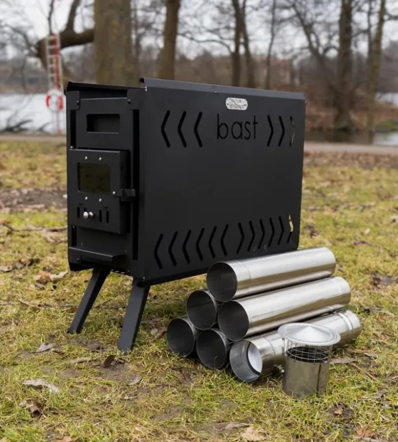 Bast Sauna Näver Delux Bastutält & Kamin 4-6 p