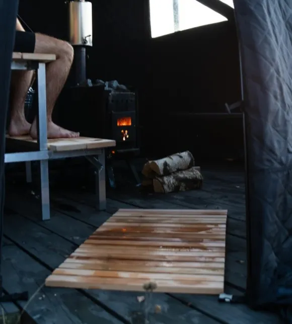 Bast Sauna Näver Delux Bastutält & Kamin 4-6 p