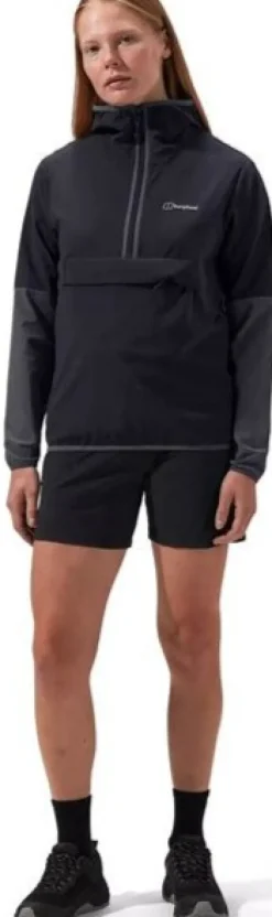 Berghaus Ws Wandermoor Wind Smock Jet Black/Grey Pinstripe