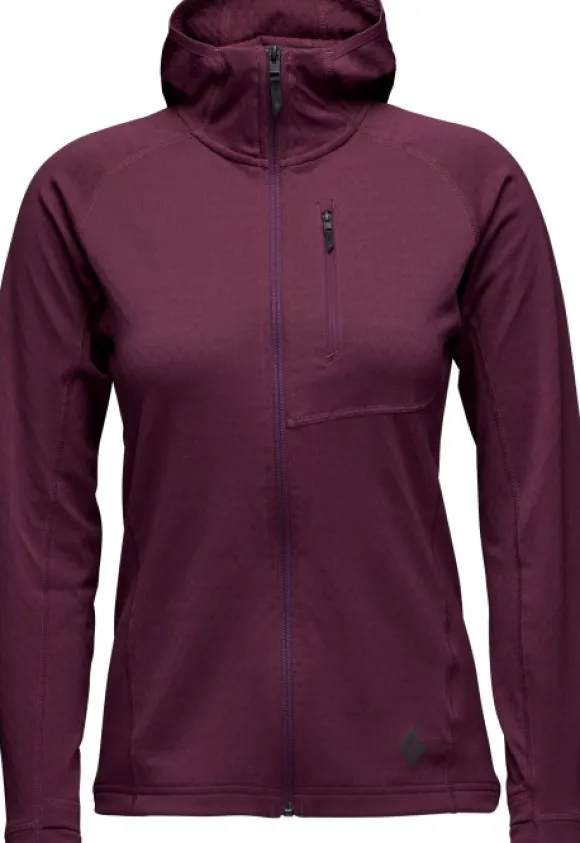Black Diamond Coefficient Hoody naisten fleece, punavioletti