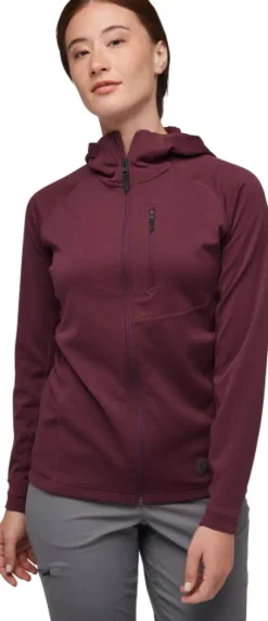 Black Diamond Coefficient Hoody naisten fleece, punavioletti
