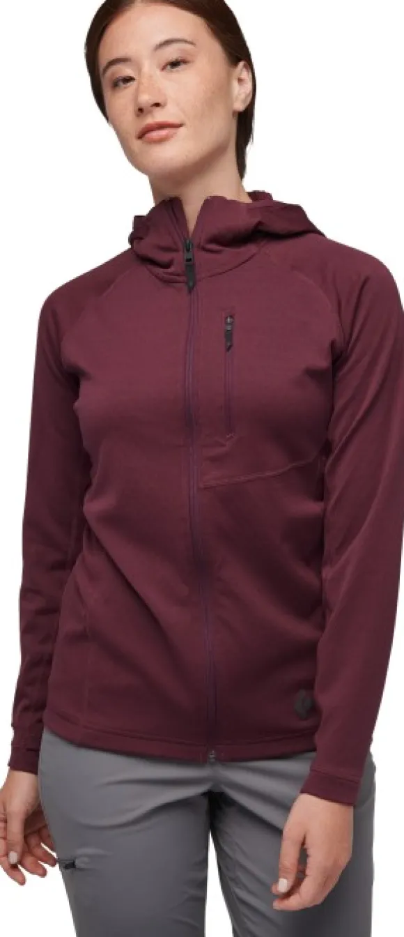 Black Diamond Coefficient Hoody naisten fleece, punavioletti