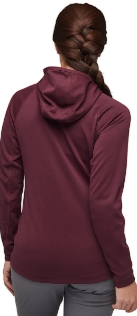 Black Diamond Coefficient Hoody naisten fleece, punavioletti