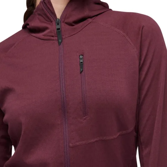 Black Diamond Coefficient Hoody naisten fleece, punavioletti