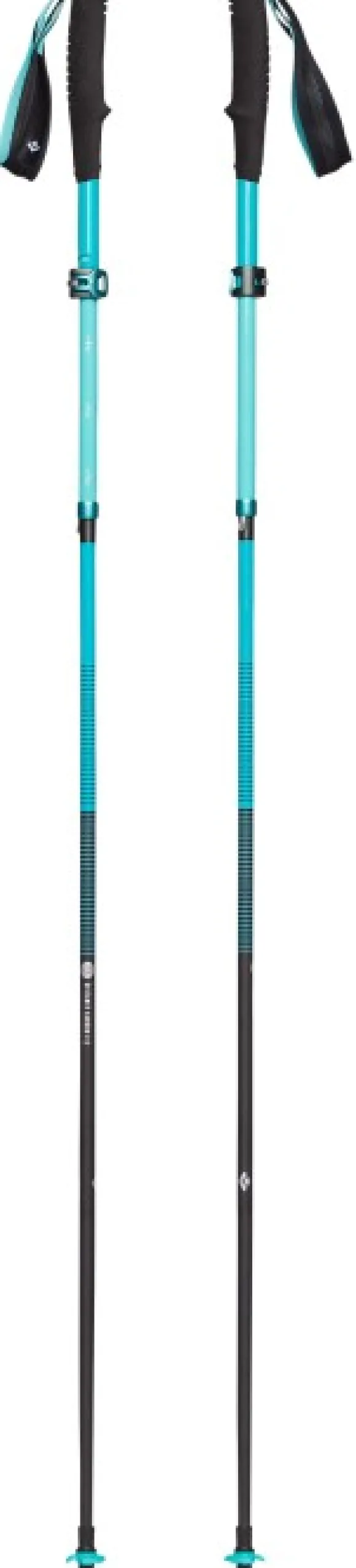 Black Diamond Distance Carbon FLZ Poles naisten vaellussauvat, turkoosi/musta