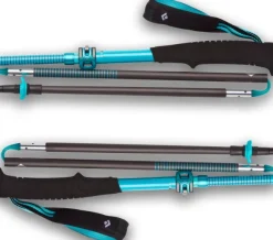 Black Diamond Distance Carbon FLZ Poles naisten vaellussauvat, turkoosi/musta